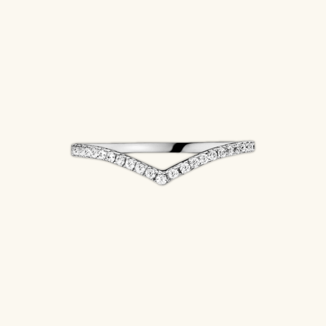 Sparkling Chevron Ring