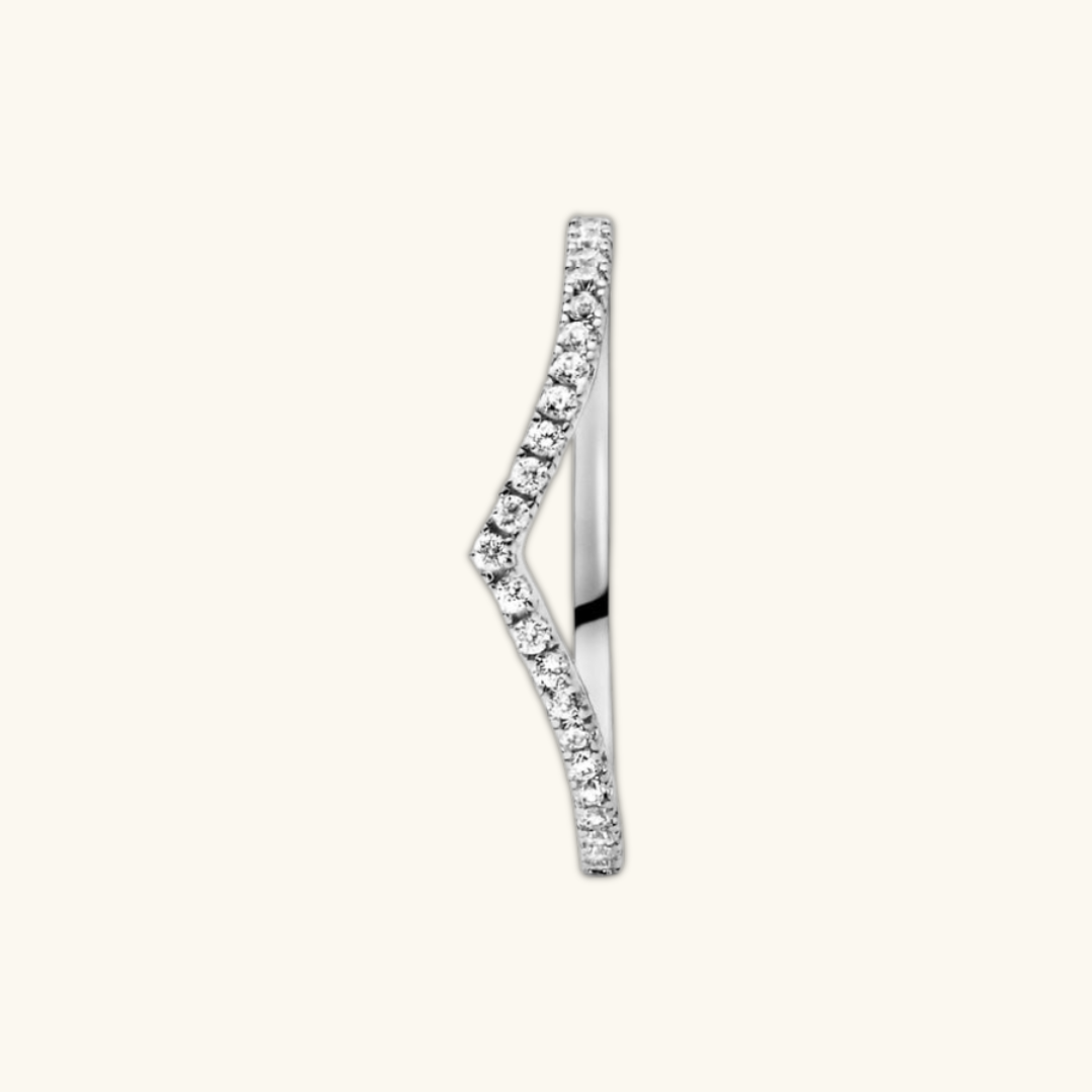 Sparkling Chevron Ring