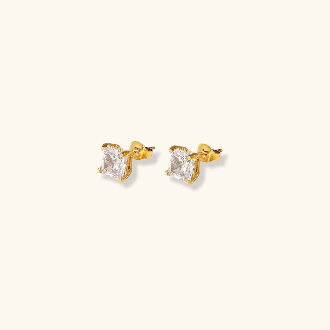Solitaire Gold Ohrringe