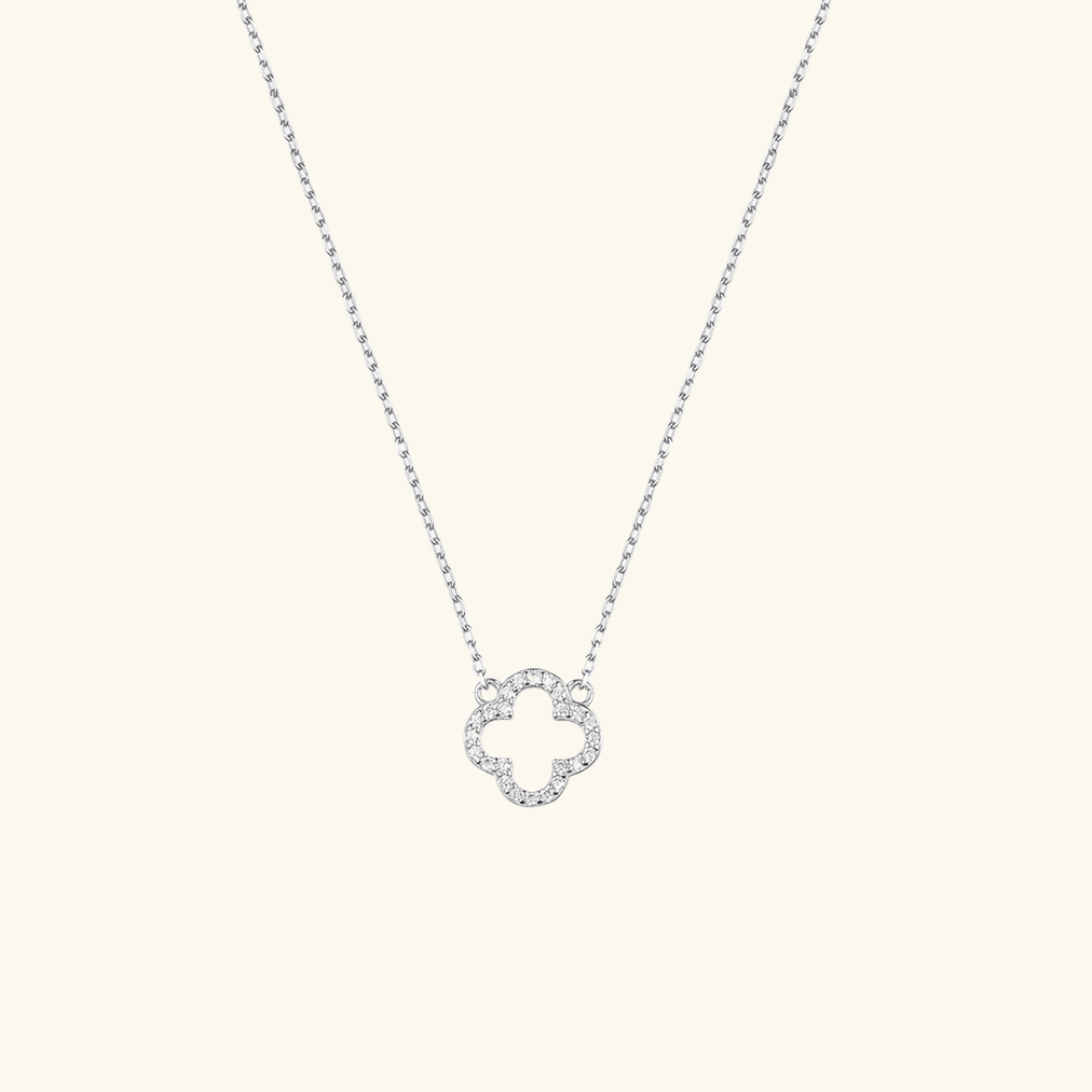 Clover Diamant Halskette 18K Gold beschichtet