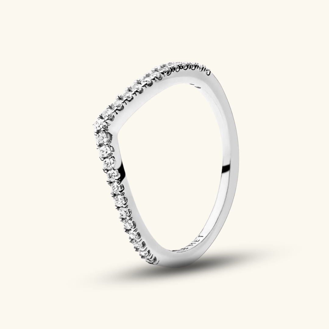 Sparkling Chevron Ring
