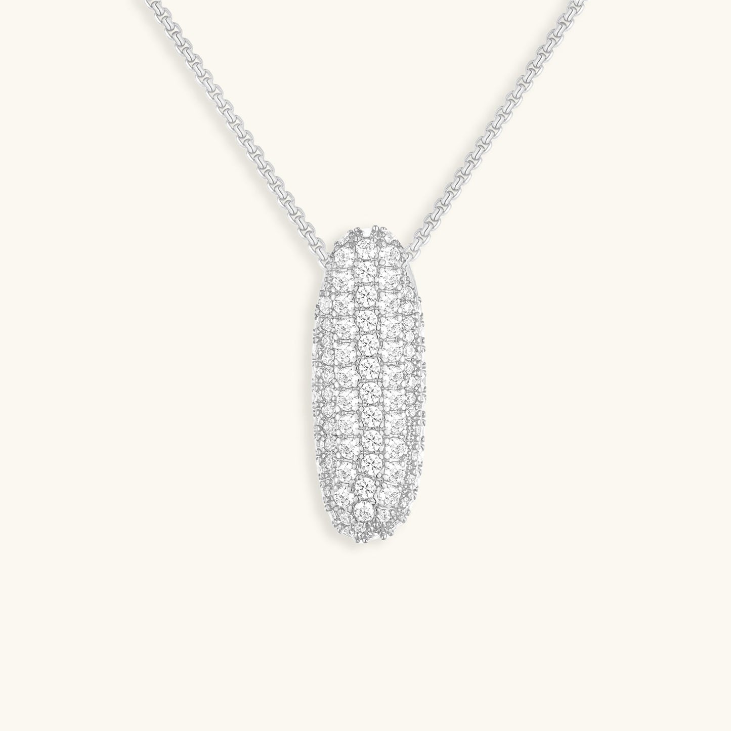 Bubble Initial Diamand Halskette