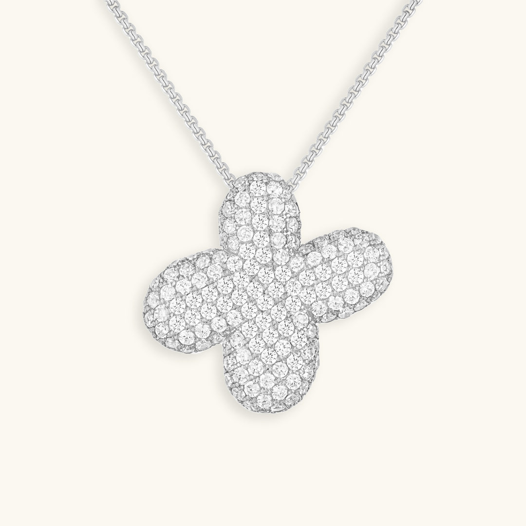 Bubble Initial Diamand Halskette