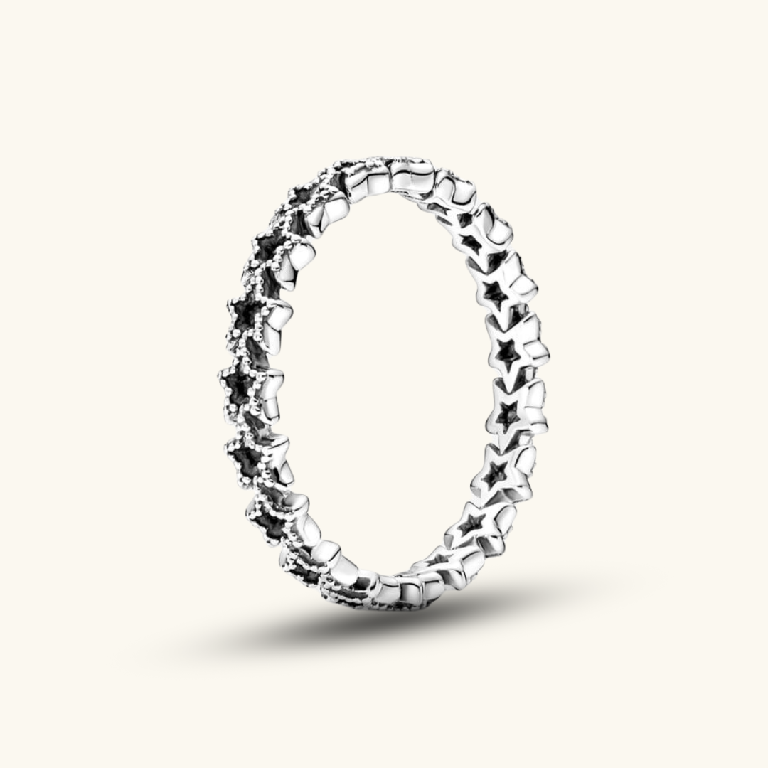 Gereihter Sternen Ring
