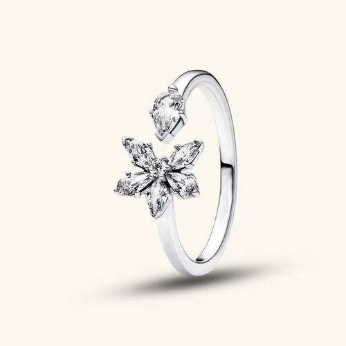 Offener Blumen Ring