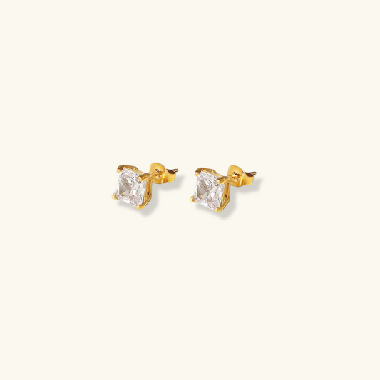 Solitaire Gold Ohrringe
