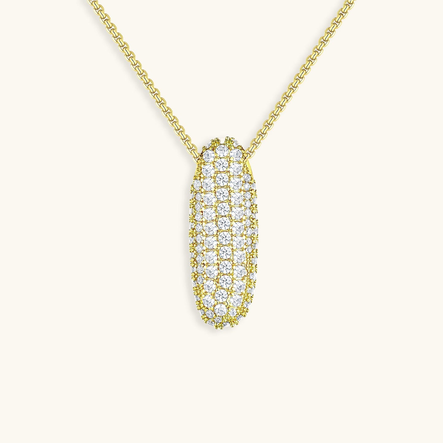 Bubble Initial Diamand Halskette