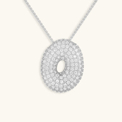 Bubble Initial Diamand Halskette